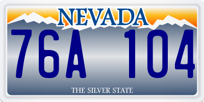 NV license plate 76A104