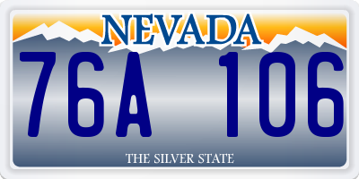 NV license plate 76A106