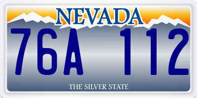 NV license plate 76A112