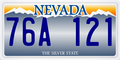 NV license plate 76A121