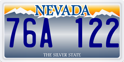 NV license plate 76A122