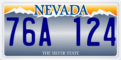 NV license plate 76A124