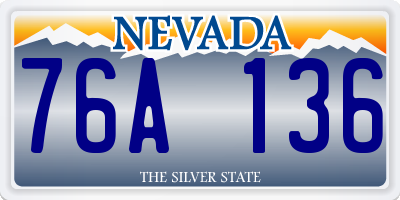 NV license plate 76A136