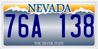 NV license plate 76A138