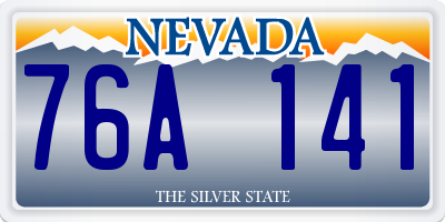 NV license plate 76A141