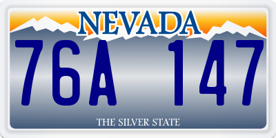 NV license plate 76A147