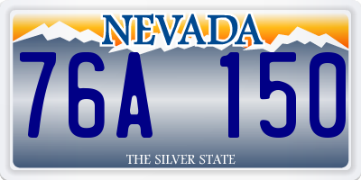 NV license plate 76A150