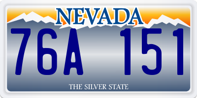 NV license plate 76A151