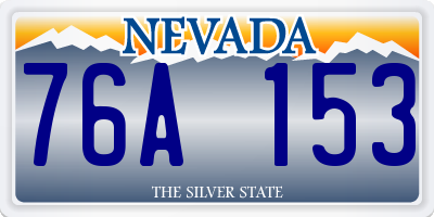 NV license plate 76A153