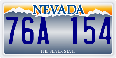 NV license plate 76A154