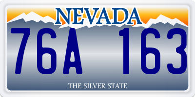 NV license plate 76A163