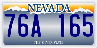 NV license plate 76A165