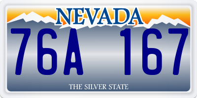 NV license plate 76A167