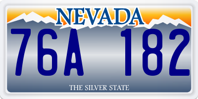 NV license plate 76A182