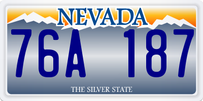NV license plate 76A187