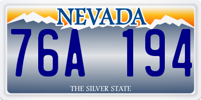 NV license plate 76A194