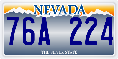 NV license plate 76A224