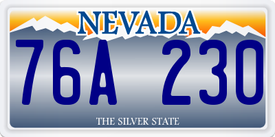 NV license plate 76A230