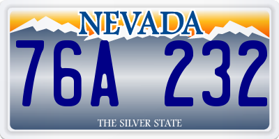 NV license plate 76A232