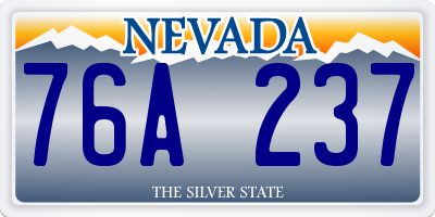 NV license plate 76A237