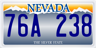 NV license plate 76A238