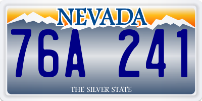 NV license plate 76A241