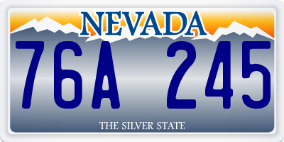 NV license plate 76A245