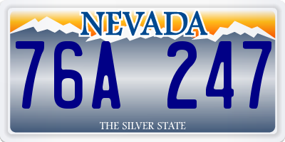 NV license plate 76A247