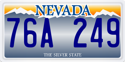 NV license plate 76A249