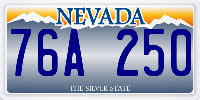 NV license plate 76A250