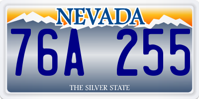 NV license plate 76A255
