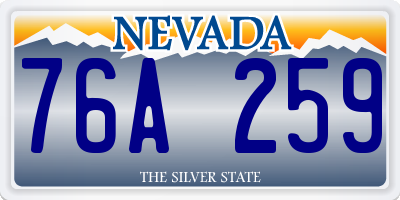 NV license plate 76A259