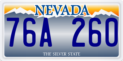 NV license plate 76A260