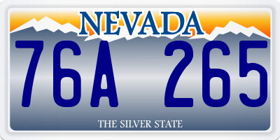 NV license plate 76A265