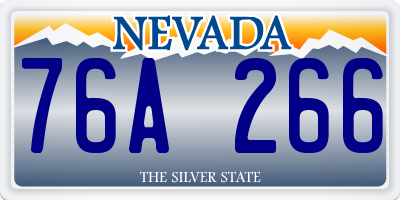 NV license plate 76A266