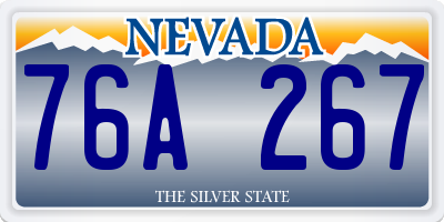 NV license plate 76A267