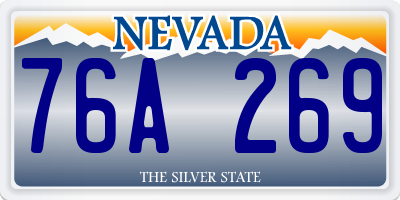 NV license plate 76A269