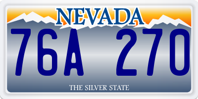 NV license plate 76A270