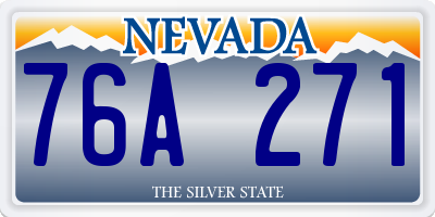 NV license plate 76A271