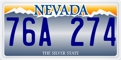 NV license plate 76A274