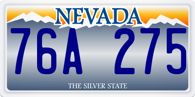 NV license plate 76A275