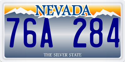 NV license plate 76A284