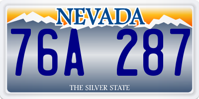 NV license plate 76A287