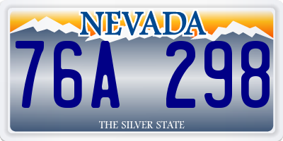 NV license plate 76A298