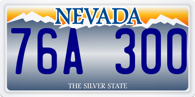 NV license plate 76A300