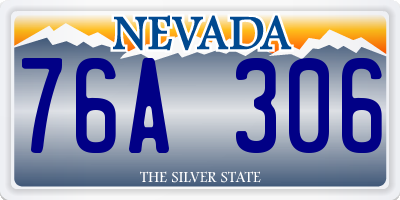 NV license plate 76A306