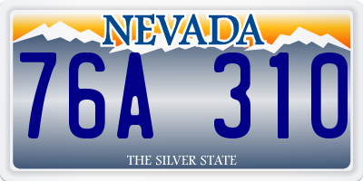 NV license plate 76A310