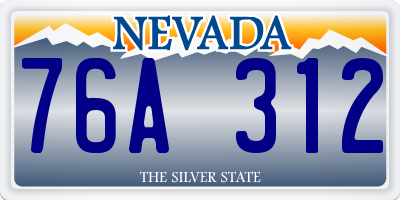 NV license plate 76A312