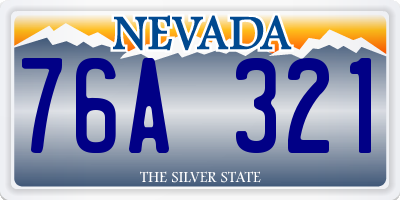 NV license plate 76A321