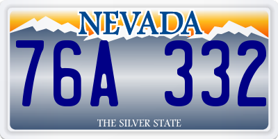 NV license plate 76A332